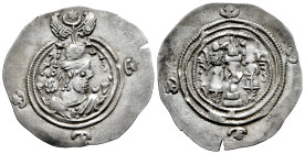 Sassanid Empire. Khusro II. Drachm. RY 6. WYHC (Weh-az-Amid-Kavad). (Göbl-II/2). Ag. 4,10 g. Choice VF. Est...60,00. 

Spanish description: Imperio ...