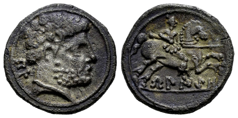 Belikiom. Denarius. 120-20 BC. Belchite (Zaragoza). (Abh-242). (Acip-1431). Anv....