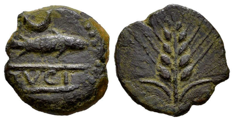 Ituci. Cuadrante. 150-50 BC. Tejada la Vieja (Sevilla). (Abh-1609). (Acip-851). ...