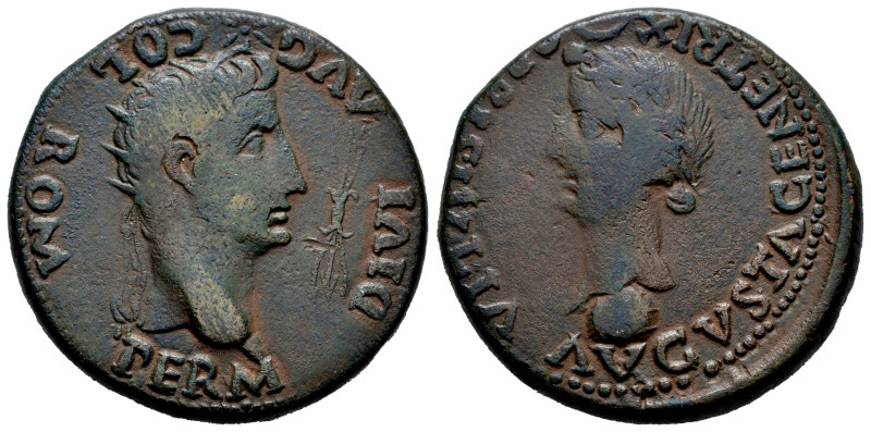 Time of Tiberius. Dupondius. 14-36 AD. Sevilla. (Abh-2014). (Acip-3360). Anv.: P...