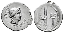 Norbanus. C. Norbanus. Denarius. 83 BC. Rome. (Ffc-943). (Craw-357/1b). (Cal-1049). Anv.: Diademed head of Venus, right, C. NORBANVS below, CLIII behi...