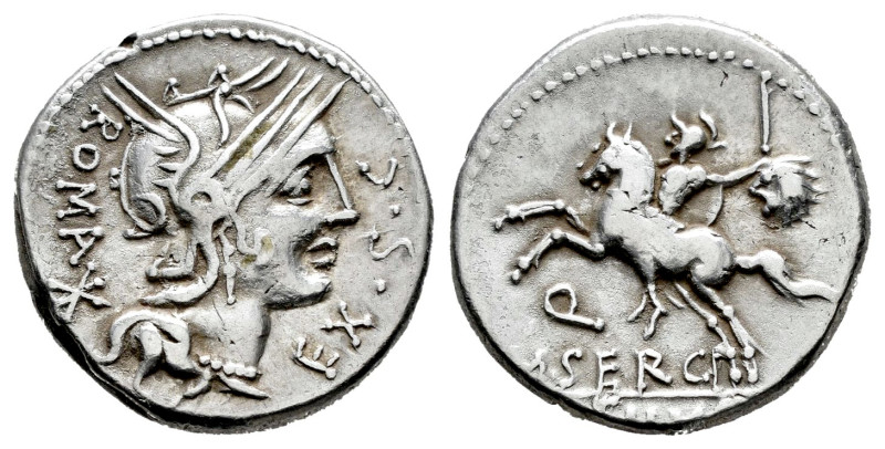 Sergius. M. Sergius Silus. Denarius. 116-115 BC. Norte de Italia. (Ffc-1111). (C...