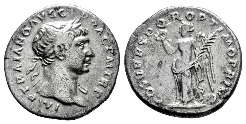Trajan. Denarius. 107-108 d.C. Rome. (Ric-II 128). (Woytek-270b). (Bmcre-328). A...
