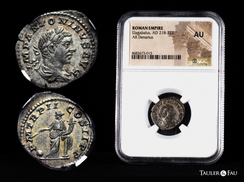Elagabalus. Denarius. 219 d.C. Rome. (Ric-IV.II 23). Rev.: P M TR P II COS II P ...