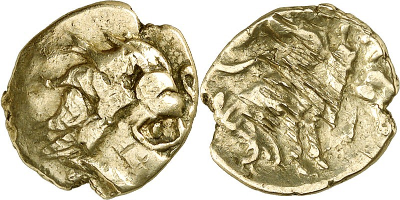 GALLIEN. 
Unbestimmter Stamm. 
Westgallien. 1/4 Gold-Stater (2. Jhdt. v.Chr.) ...