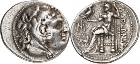 MAKEDONIEN. 
KÖNIGREICH. 
Alexander III. der Große 336-323 v. Chr. Tetradrachmon, postum (295/275 v.Chr.) 16,93g, MILET. Herakleskopf n.r. / A LEXAN...