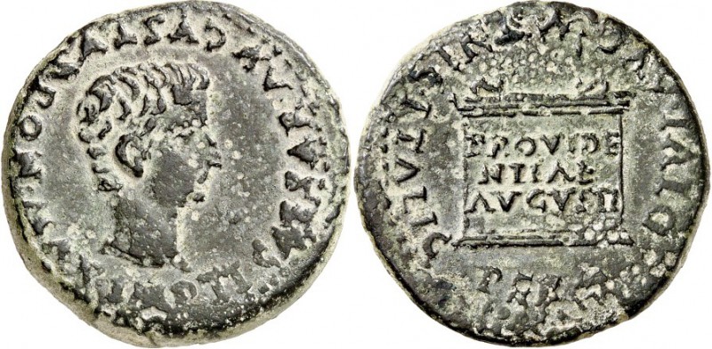 SPANIEN. 
ITALICA (Santiponce). 
Tiberius 14-37. AE-As 28,5mm 11,6g. Kopf n.r....