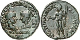 THRAKIEN. 
ANCHIALOS (Pomorije). 
Gordianus III. mit Tranquillina 241-244. AE-Pentassarion 25/24mm 11;09g. Beider Büsten einander gegenüber AYT K M ...