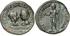 THRAKIEN. 
ANCHIALOS (Pomorije). 
Gordianus III. mit Tranquillina 241-244. AE-Pentassarion 27mm 15,0g. Beider Büsten vis à vis AUT K M ANT GORDIANOS...