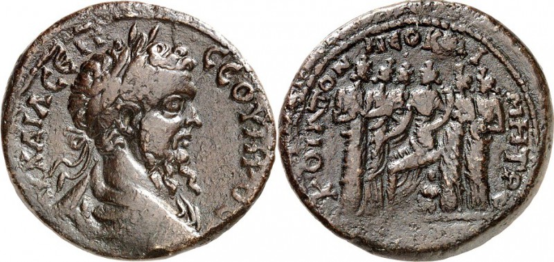 PONTOS. 
NEOCAESAREA. 
Septimius Severus 193-211. AE-28/29mm 10,62g. Beorbeert...