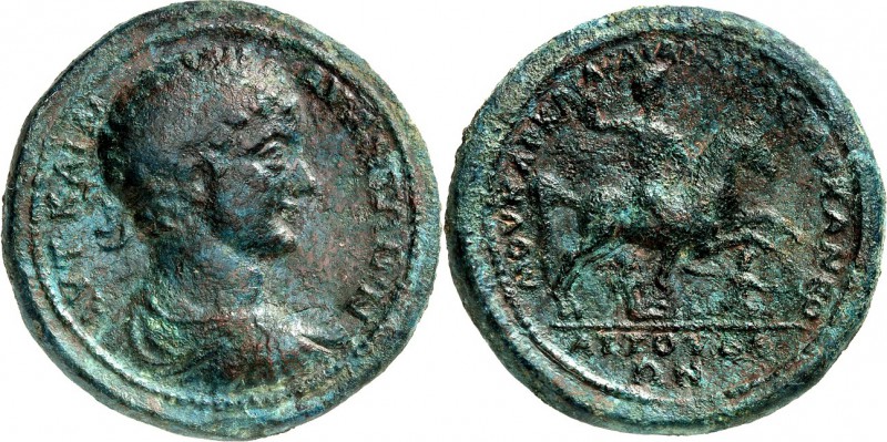 KARIEN. 
ATTUDA. 
Caracalla 198-217. AE-Medaillon 41mm 47,2g. Belorbeerte drap...