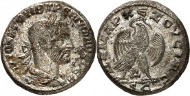 SYRIEN. 
SELEUKIS und PIEREIA / ANTIOCHEIA (Antakya). 
Trebonianus Gallus 251-253. Bi-Tetradrachmon 11,90g, 4. Off. Paludamentbüste m. Lkr. n.r.; un...