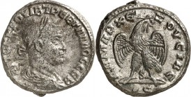 SYRIEN. 
SELEUKIS und PIEREIA / ANTIOCHEIA (Antakya). 
Trebonianus Gallus 251-253. Bi-Tetradrachmon 12,09g. Paludamentbüste m. Lkr. n.r.; unten Punk...