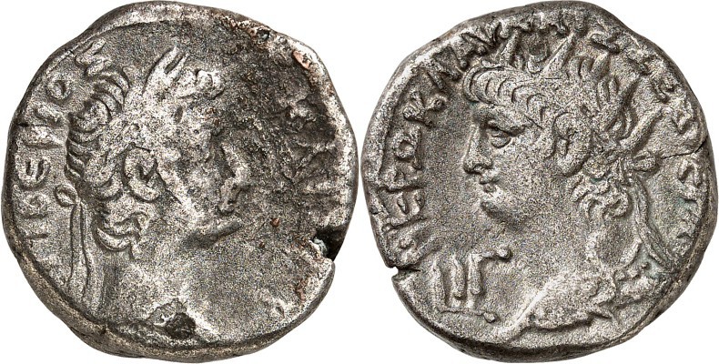 ÄGYPTEN. 
ALEXANDREIA (al-Isqandariyah). 
Nero (mit Tiberius) 54-68. Bi-Stater...