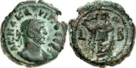 ÄGYPTEN. 
ALEXANDREIA (al-Isqandariyah). 
Carinus, Caesar 282-283. AE-Stater ("2"= 283/284) 8,10g. Büste mit Panzer und Lorbeerkranz n.r. A K M A KA...