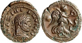 ÄGYPTEN. 
ALEXANDREIA (al-Isqandariyah). 
Maximianus I. Herculius 286-310. AE-Stater ("6"= 290/291) 8,17g. Paludamentbüste m. Lkr. n.r. MAZIMIANOC C...