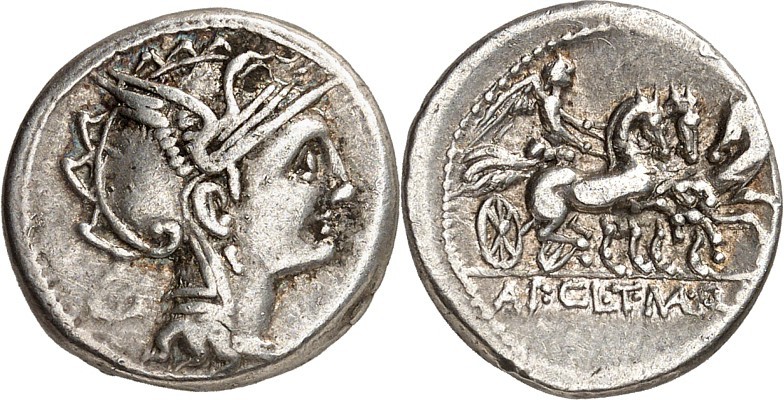 RÖMISCHE REPUBLIK : Silbermünzen. 
Titus Manlius, Appius Claudius & Quintus Urb...