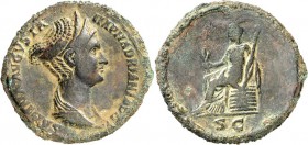 RÖMISCHES KAISERREICH. 
Sabina, Gemahlin des Hadrianus +136/137. AE-Dupondius 12,44g. Büste mit Palla und Diadem n.r. SABINA AVGVSTA - HADRIANI AVG P...