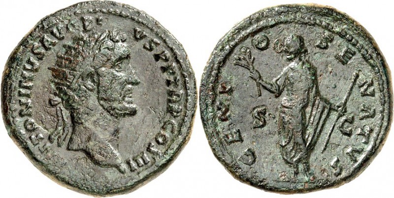 RÖMISCHES KAISERREICH. 
ANTONINUS PIUS Augustus 138-161. AE-Dupondius (140/144)...
