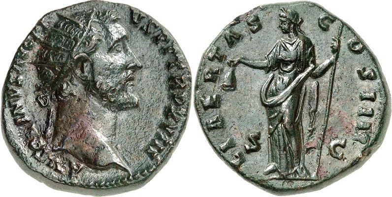 RÖMISCHES KAISERREICH. 
ANTONINUS PIUS Augustus 138-161. AE-Dupondius (155/156)...