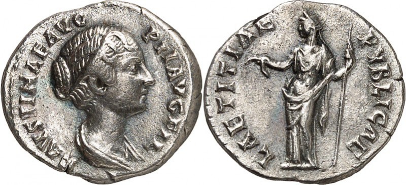 RÖMISCHES KAISERREICH. 
Faustina iunior z.Z. Antoninus Pius 145-161. Denar (147...