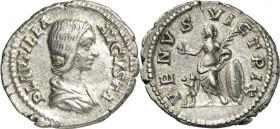 RÖMISCHES KAISERREICH. 
Plautilla, Gemahlin des Caracalla 202-205. Denar (204) 2,96g. Pallabüste n.r. PLAVTILLA&nbsp;- AVGVSTA&nbsp;/ VENVS VICTRIX V...