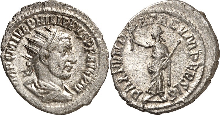 RÖMISCHES KAISERREICH. 
PHILIPPUS I. Arabs 244-249. Antoninian (244) 4,28g, Ant...