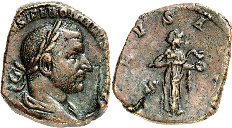 RÖMISCHES KAISERREICH. 
TREBONIANUS GALLUS 251-253. AE-Sesterz (8./12.251) 15,9...