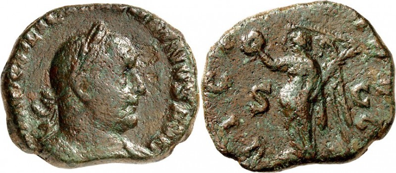 RÖMISCHES KAISERREICH. 
VALERIANUS I. 253-260. AE-Sesterz (253/254) 13,93g, Rom...