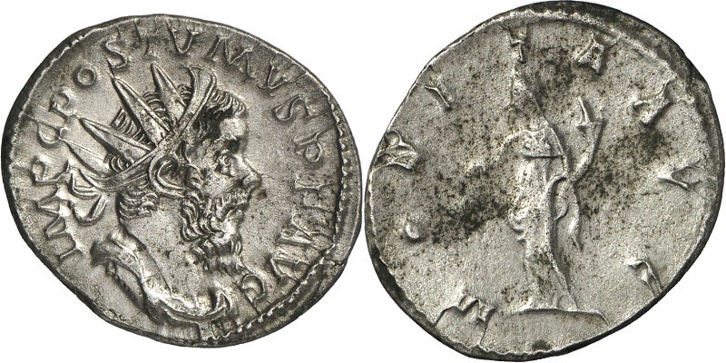 RÖMISCHES KAISERREICH. 
POSTUMUS 260-269. Antoninian (262/265) 3,45g, Köln. Pal...
