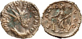 RÖMISCHES KAISERREICH. 
TETRICUS I. 271-274. AE-Antoninian (272/273) 2,89g, Köln. Paludamentbüste m. Strkr. n.r. IMP C TETRICVS P F AVG&nbsp;/ S-ALVS...