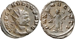 RÖMISCHES KAISERREICH. 
CLAUDIUS II. Gothicus 268-270. Bi-Antoninian 3,21g, Rom. Paludamentbüste m. Strkr. n.r. IMP CLAVDIVS AVG&nbsp;/ PAX AVGVST Pa...