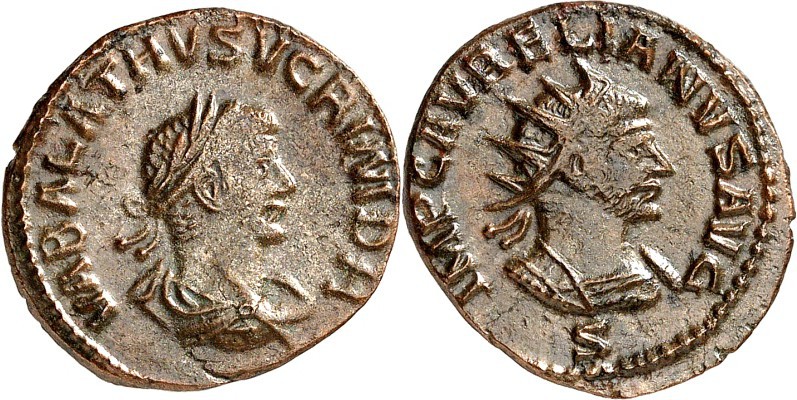 RÖMISCHES KAISERREICH. 
AURELIANUS mit Vabalathus, Dux 271-272. AE-Antoninian 3...