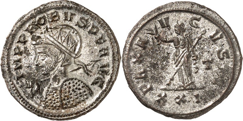 RÖMISCHES KAISERREICH. 
PROBUS 276-282. AE-Antoninian (279) 3,51g, Siscia. Büst...