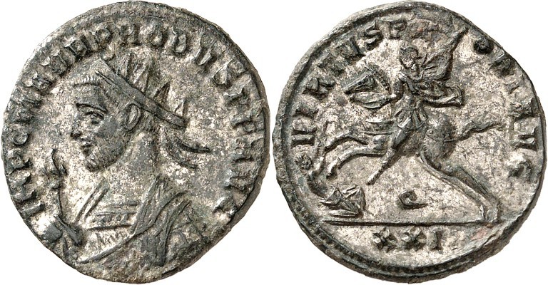 RÖMISCHES KAISERREICH. 
PROBUS 276-282. AE-Antoninian (277) 3,64g, Siscia. Kons...