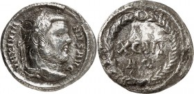 RÖMISCHES KAISERREICH. 
MAXIMIANUS I. Herculius, 285-308,310. Argenteus (um 300) 3,01g, Aquileia. Kopf m. Lkr. n.r. MAXIMIA-NVS AVG&nbsp;/ XCVI&nbsp;...