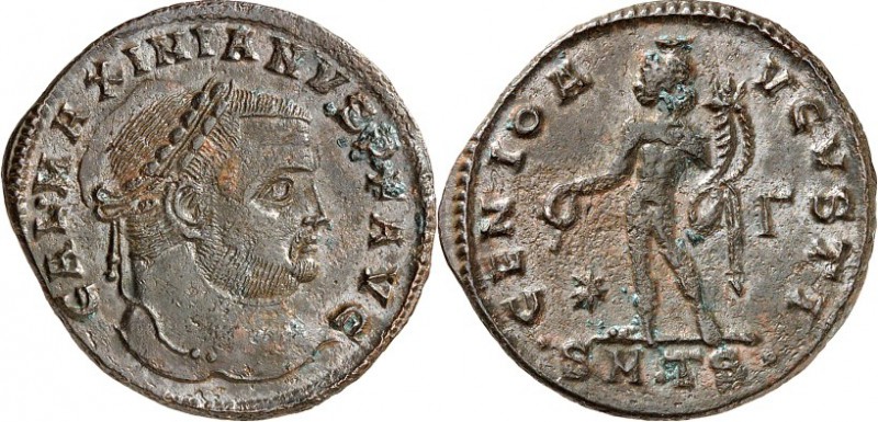 RÖMISCHES KAISERREICH. 
MAXIMIANUS II. GALERIUS Augustus 305-311. AE-Follis 25m...