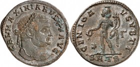 RÖMISCHES KAISERREICH. 
MAXIMIANUS II. GALERIUS Augustus 305-311. AE-Follis 25mm (310/311) 5,89g, Thessalonica, 3.&nbsp;Off. Kopf m. Lkr. n.r. GAL. M...