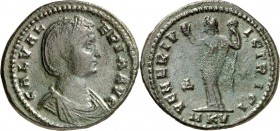 RÖMISCHES KAISERREICH. 
Galeria Valeria, Gemahlin d. Galerius 308-311. AE-Follis 25/26mm (308/309) 6,88g, Cyzicus, 4. Offizin. Pallabüste m. Diadem n...