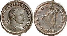 RÖMISCHES KAISERREICH. 
Maximinus II. Daia, Caesar 305-309. AE-Follis 28/26mm (308/309) 6,88g, Heraclea, 2.&nbsp;Off. Kopf m. Lkr. n.r. GAL VAL MAXIM...