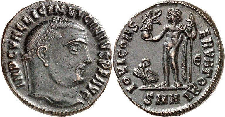RÖMISCHES KAISERREICH. 
LICINIUS I. 308-324. AE-Follis 20mm (313/317) 3,24g, Ni...
