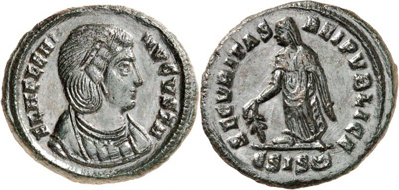 RÖMISCHES KAISERREICH. 
Helena (Hl.), Mutter von Constantinus I. +329. AE-Folli...