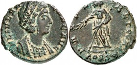 RÖMISCHES KAISERREICH. 
Helena (Hl.), Mutter von Constantinus I. +329. AE-Minutus 14/15mm (337/340) 1,77g, Konstantinopel, 5.&nbsp;Off. Pallabüste m....
