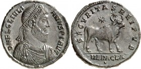 RÖMISCHES KAISERREICH. 
IULIANUS II. Augustus 360/361-363. AE-Doppelmaiorina 28mm (362/363) 8,45g, Heraclea, 1. Off. Paludamentbüste m. Perlendiadem ...