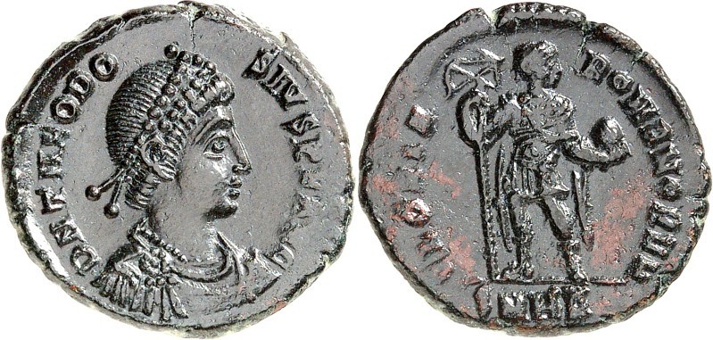 RÖMISCHES KAISERREICH. 
THEODOSIUS I. 379-395. AE-Maiorina 20mm (393/395) 4,36g...