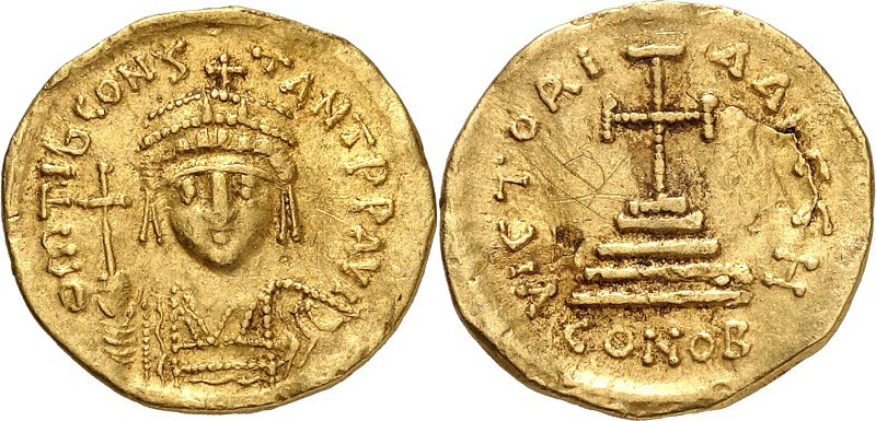 BYZANZ. 
TIBERIUS II. CONSTANTINUS 578-582. Solidus (579/582) 4,30g, Konstantin...