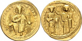 BYZANZ. 
ROMANOS III. Argyros 1028-1034. Stamenon 4,35g, Konstantinopel. Christkönig thront v.v. + IhS XIS REX - RESNANTIhM / Q CE bOH Q' - RWMAhW Ro...