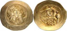 BYZANZ. 
MICHAEL VII. Dukas 1071-1078. Stamenon 4,32g, Konstantinopel. Christkönigsbüste v.v. mit Nimbus mit 3 mal 5 Kleinoden IC - XC / + MIX-AH L -...