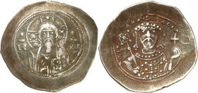BYZANZ. 
MICHAEL VII. Dukas 1071-1078. EL-Stamenon 3,88g, Konstantinopel. Christkönigsbüste v.v. mit Nimbus mit 3 mal 5 Kleinoden IC - XC / + MIX-AH ...