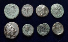 GRIECHEN. 
Allgemein: Bronzemünzen. 70 Kleinbronzen 6-14mm: Kleinasien. . 

meist grüne Patina ge, s705